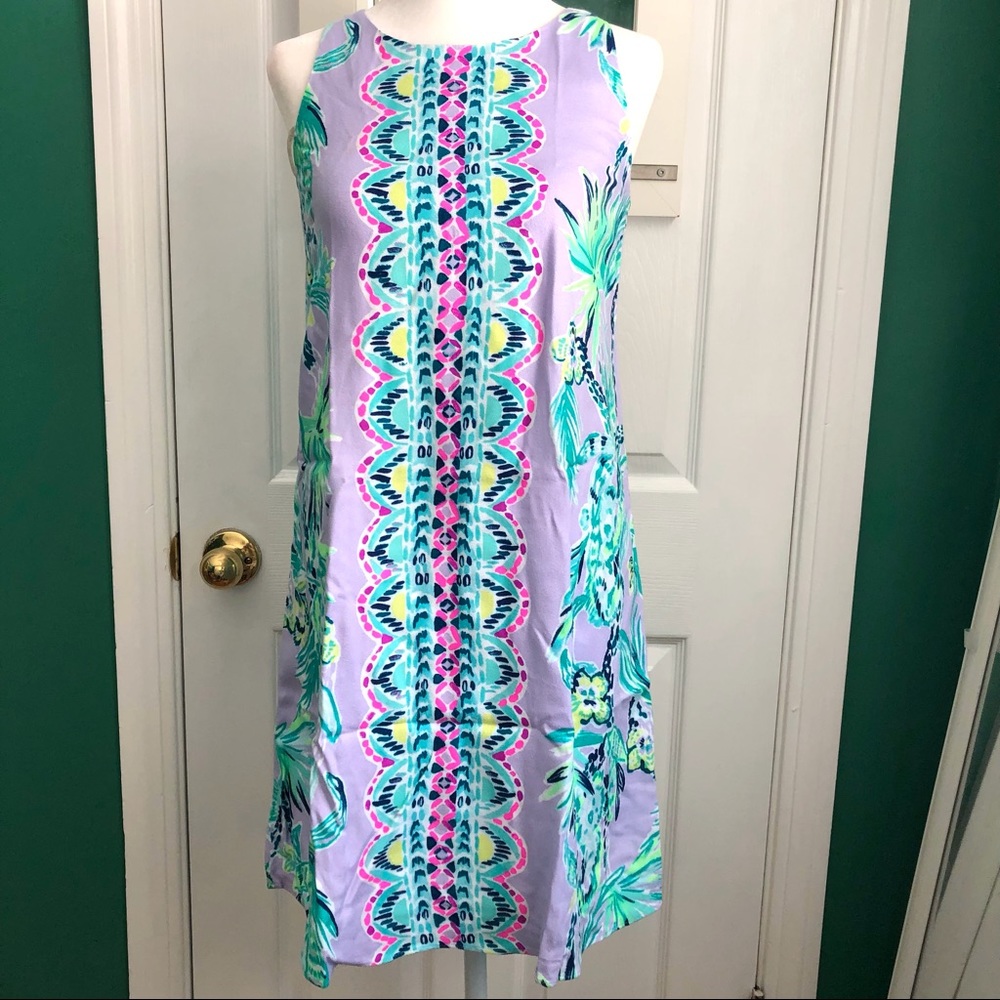 Lilly Pulitzer dress lavender mint & fuchsia xxs
